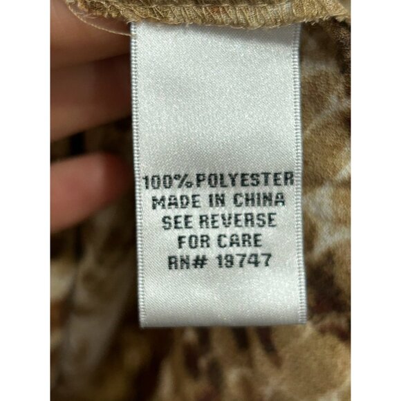 Counterparts Animal Print Wrap Style Blouse With 3/4 Sleeves Sz Small - Picture 7 of 11